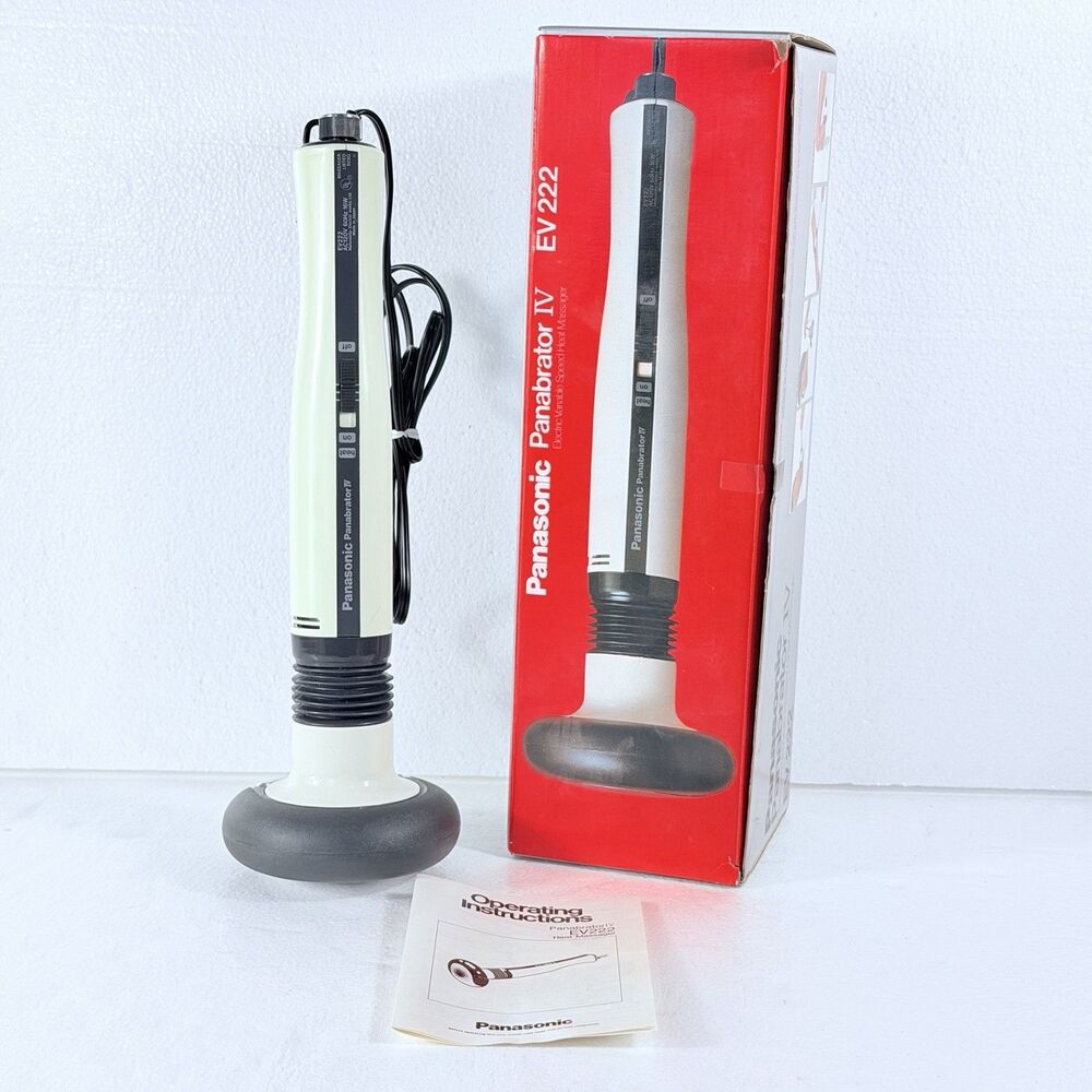 Panasonic Panabrator IV Massager EV222 Heated W/ Box & Manual Tested - Working